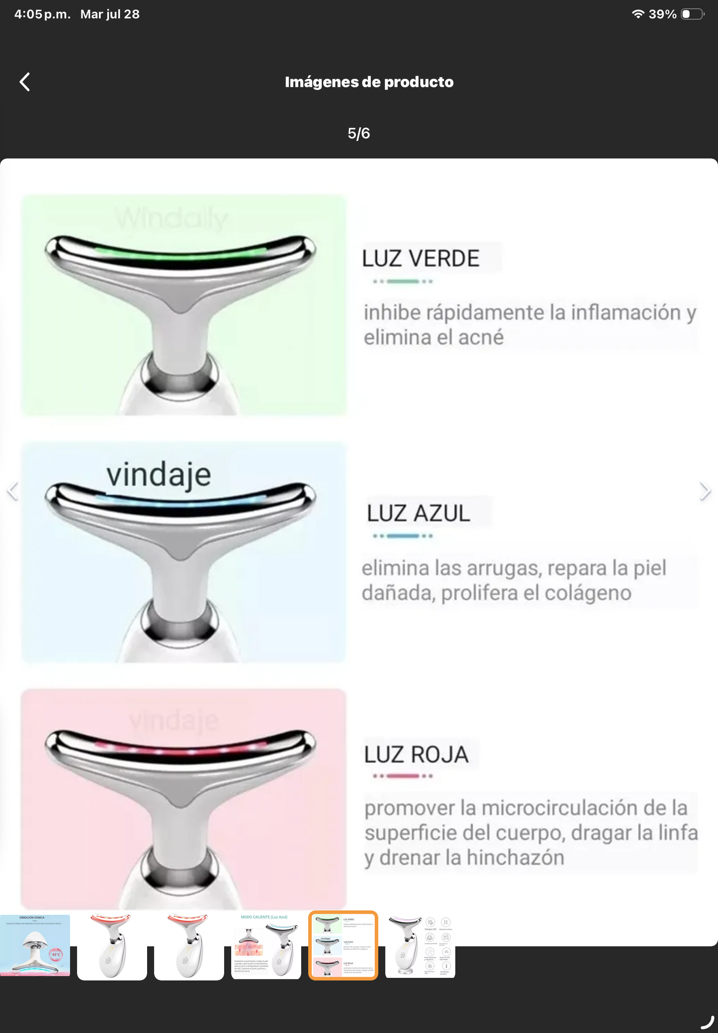 Masajeador Facial Reafirmante – Reductor de Arrugas y Papada
