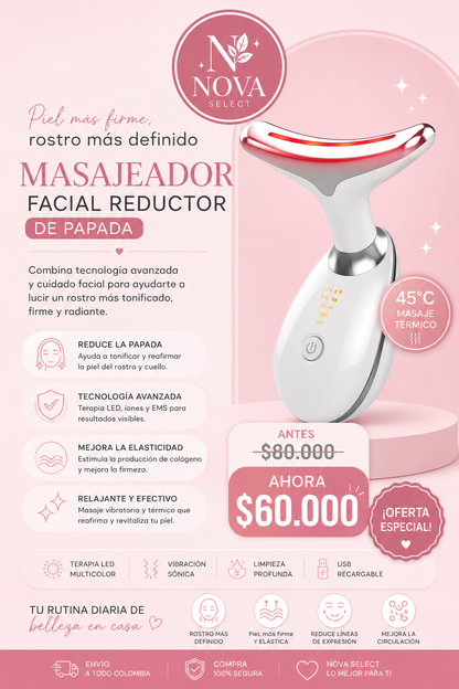 Masajeador Facial Reafirmante – Reductor de Arrugas y Papada