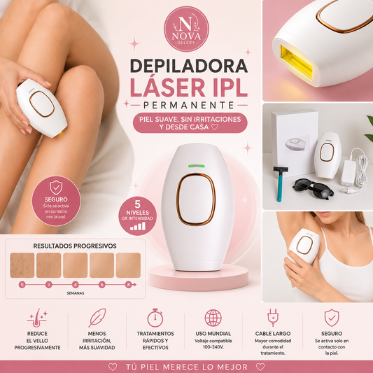 Depiladora Láser IPL Profesional – Disfruta una Piel Suave por Más Tiempo ✨