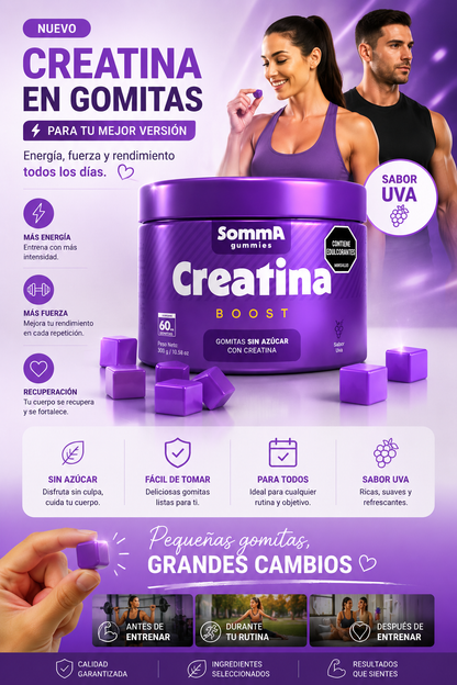 GOMITAS DE CREATINA - SABOR UVA