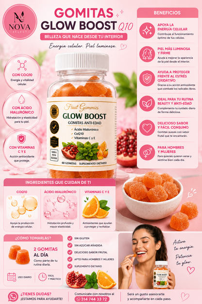 GOMITAS GLOW BOOST Q10 - ENERGÍA Y GLOW