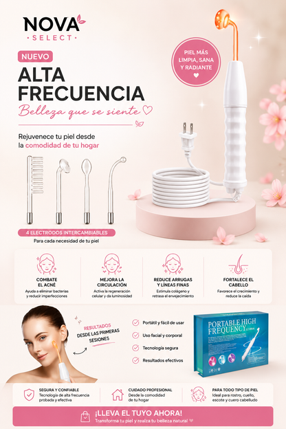 MASAJEADOR FACIAL DE ALTA FRECUENCIA