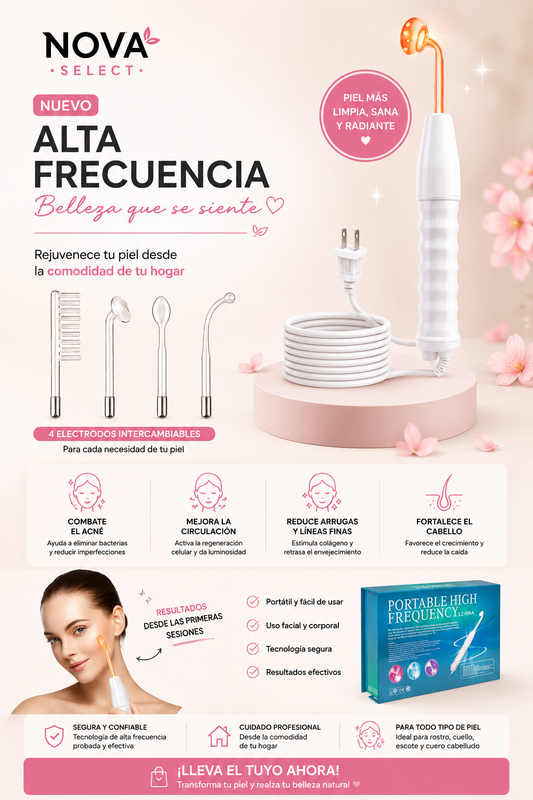 MASAJEADOR FACIAL DE ALTA FRECUENCIA