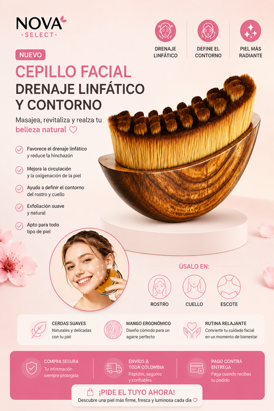 CEPILLO FACIAL DE DRENAJE Y CONTORNO - REAFIRMANTE