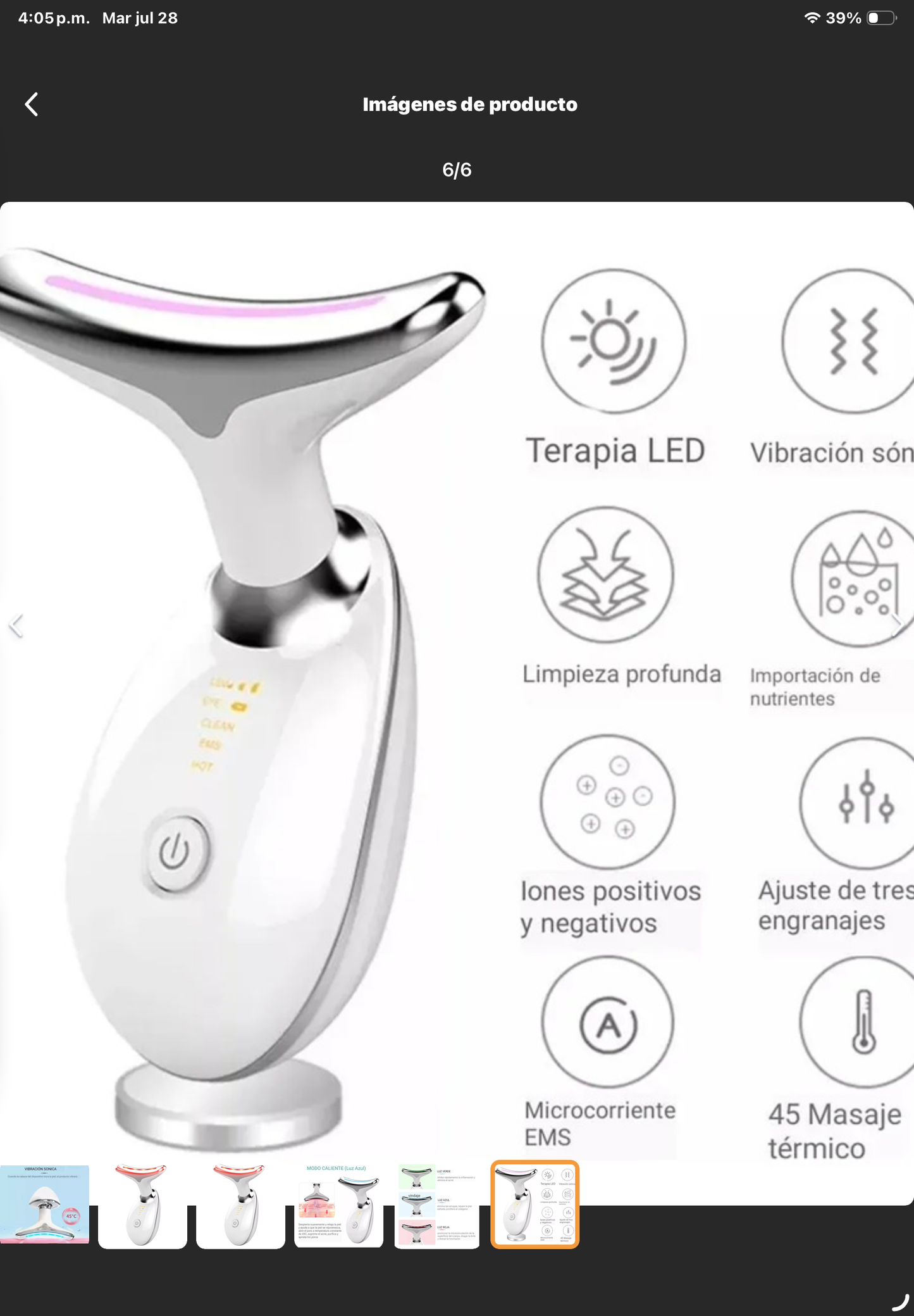 Masajeador Facial Reafirmante – Reductor de Arrugas y Papada