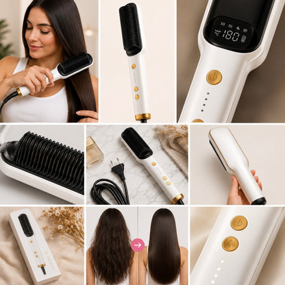 Cepillo Alisador Iónico Para Cabello